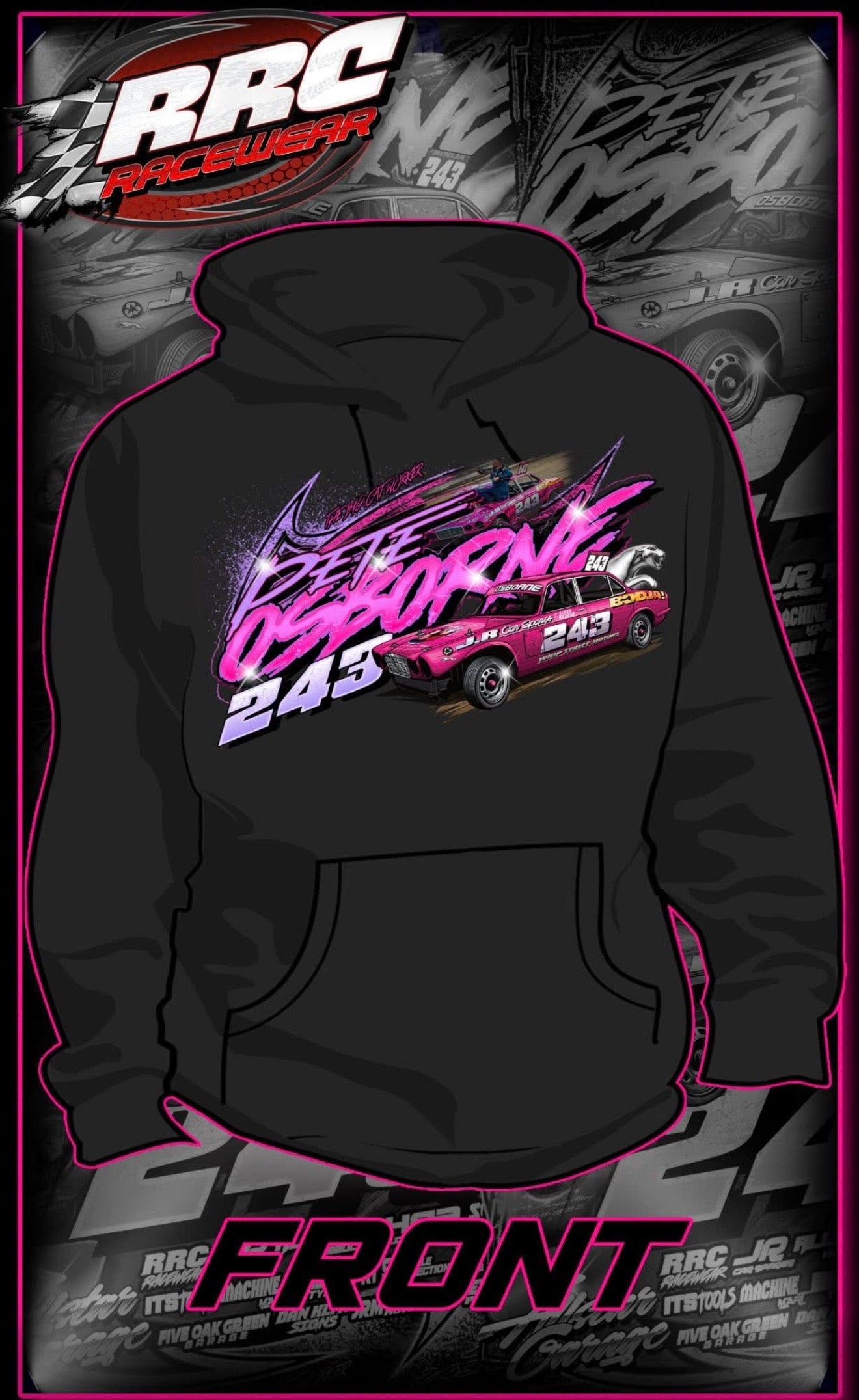 Kids Pink Jag Hoodie Design By RRC