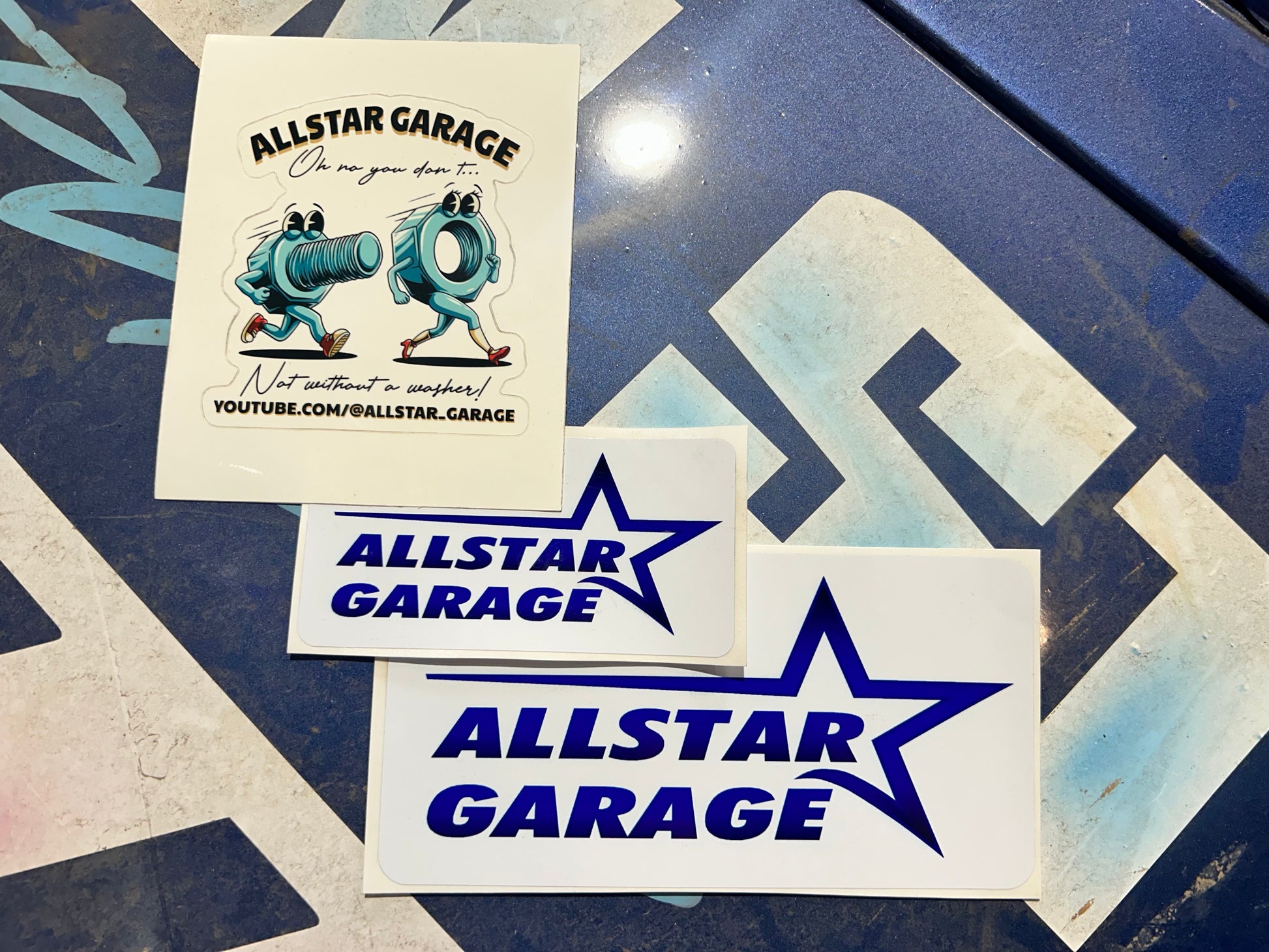 Sticker pack trio! One of each of our current stickers! – Allstar Garage