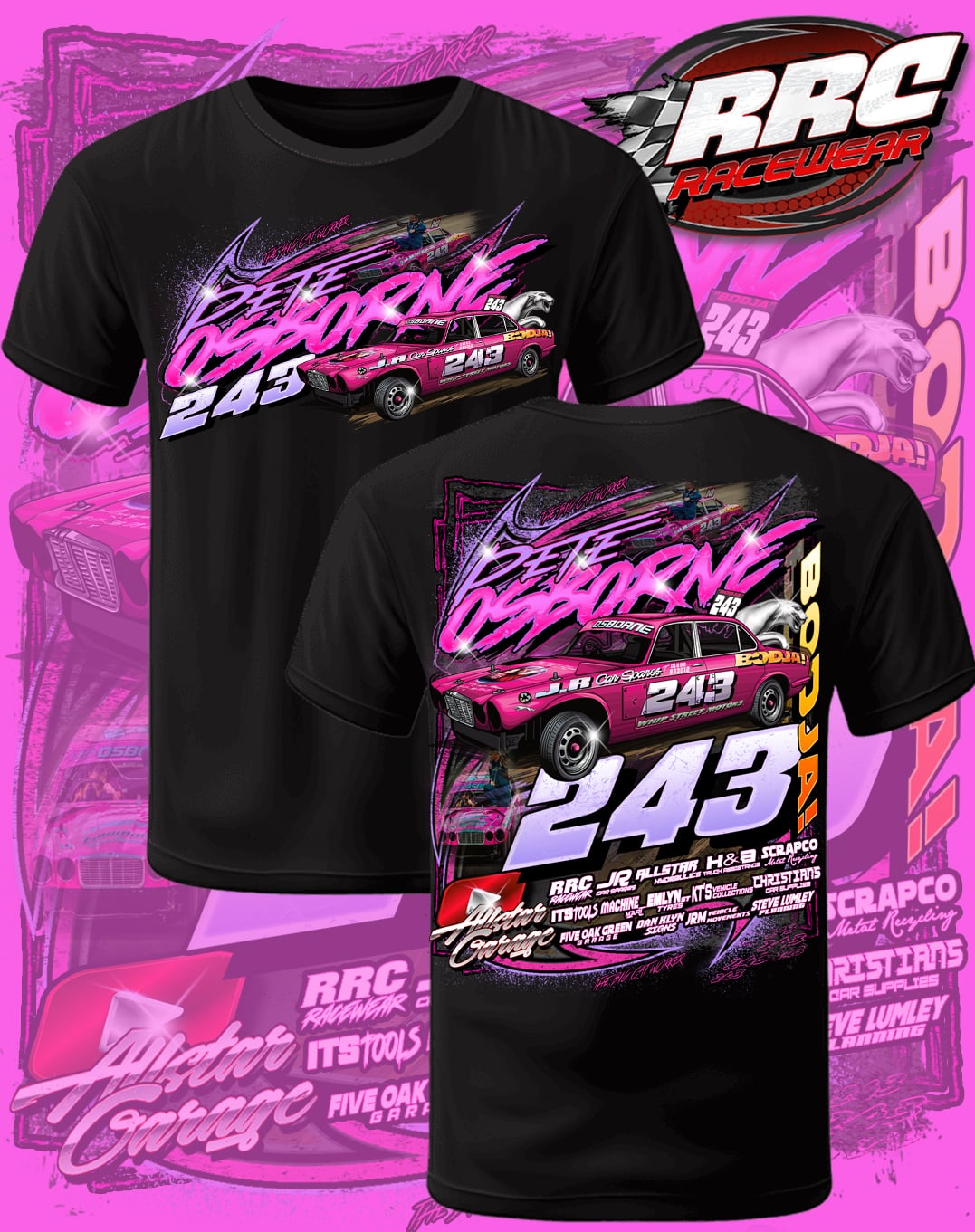 Kids Pink Jag T shirt Design By RRC