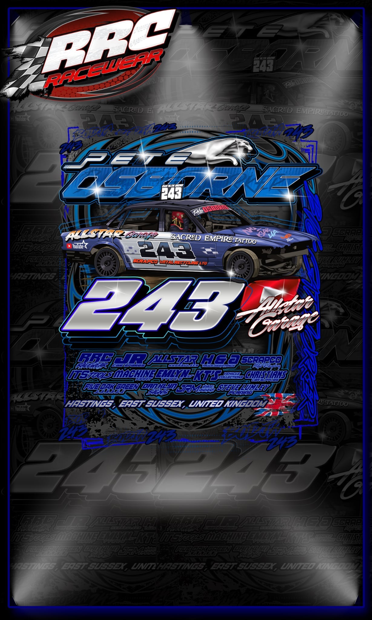 Kids Pete Osborne Hoodie Designed By RRC Racewear